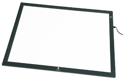 Tablette Lumineuse A3 5mm Portable Tablette Lumineuse Dessin avec Câble USB  et Scale, Luminosité Réglable et Mémoire Magnétique Touche Tactile, pour