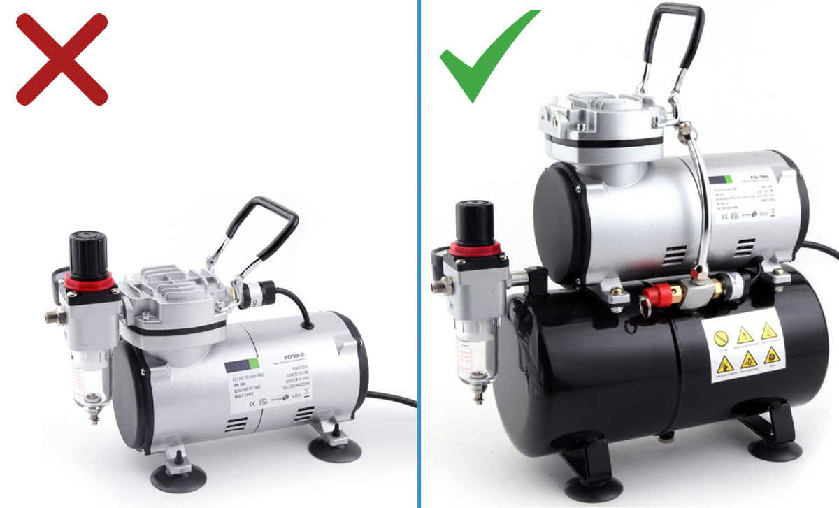 Compressor air tank and pressure regulator