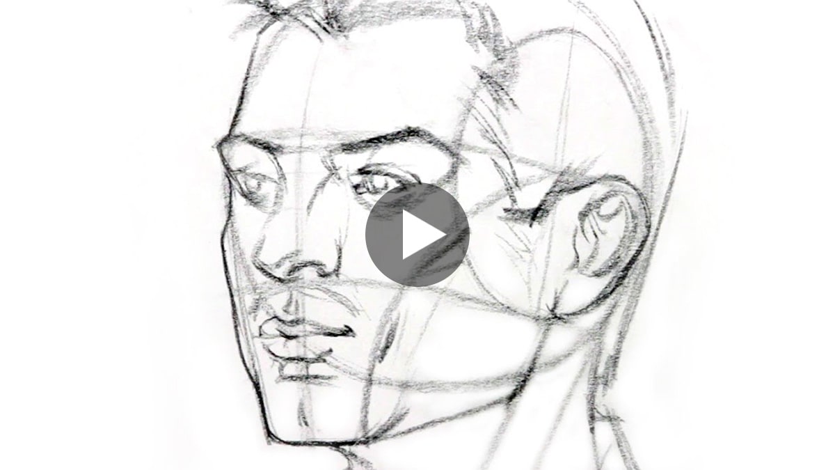 Pencil drawing techniques - How to sketch the head